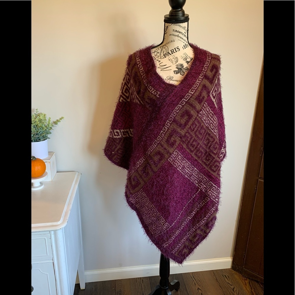 Anthropologie Do Everything in Love purple poncho